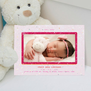 Invitation Baby Flurry Annonce de naissance horizontale