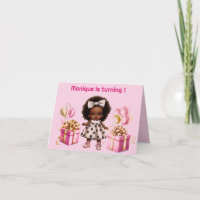 Baby Girl 1er Anniversaire Craies de peau foncée r
