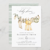 Baby Girl Boho Verdure Baby shower rustique