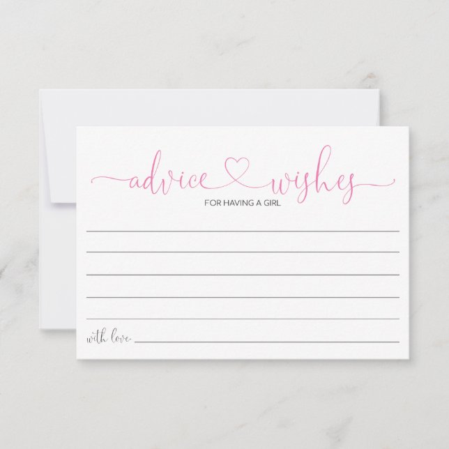 Invitation Baby Girl Conseils Douche (Devant)