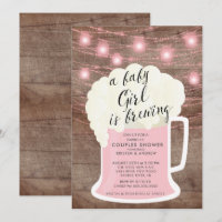 Baby Girl est en train de brasser Baby shower Invi