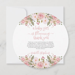 Invitation Baby Girl est florissante de Baby shower Floral Me