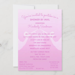 Invitation Baby Girl Longue distance Douche par Mail Invitati