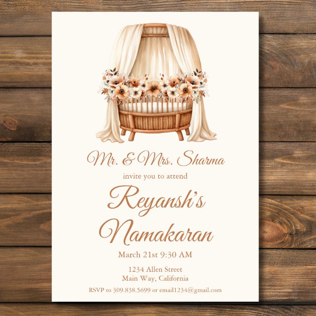 Invitation Baby Girl or Boy Namakaran Cérémonie de Naming (Créateur téléchargé)