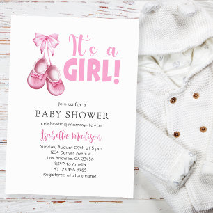 Invitation Baby Girl Shower C'est une fille rose