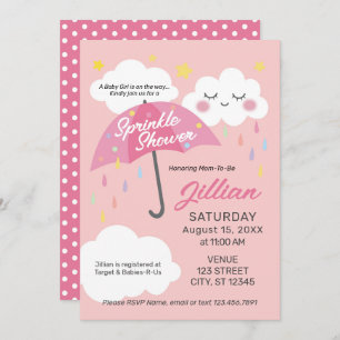 Invitation Baby Girl Sprinkle Douche
