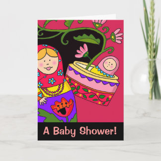 Invitation Baby Girl Ukrainian Folk