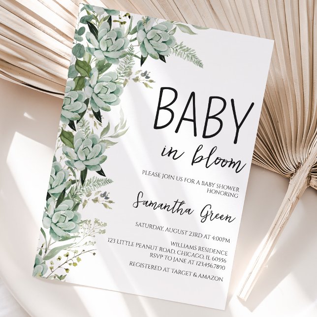Invitation Baby in Bloom Baby Shower (Créateur téléchargé)