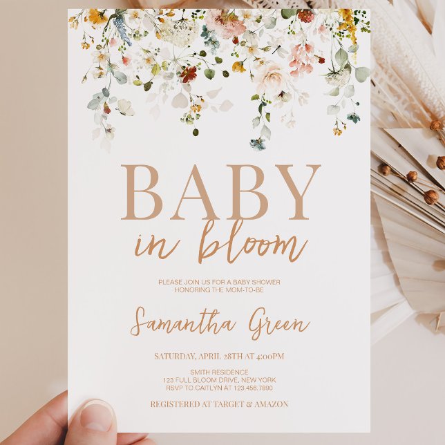 Invitation Baby in Bloom Baby Shower (Créateur téléchargé)