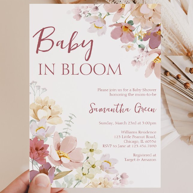 Invitation Baby in Bloom Baby Shower (Créateur téléchargé)