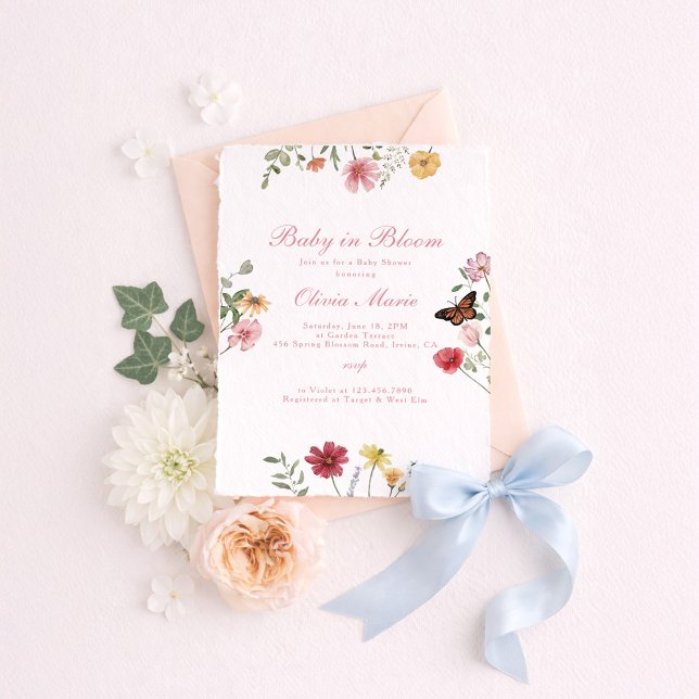 Invitation Baby in Bloom Baby Shower (Créateur téléchargé)