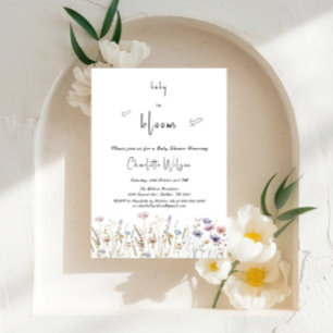 Invitation Baby In Bloom Baby-Shower Fleur des Champs