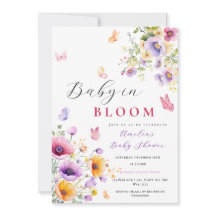 Baby in Bloom Baby shower papillon Fleur sauvage