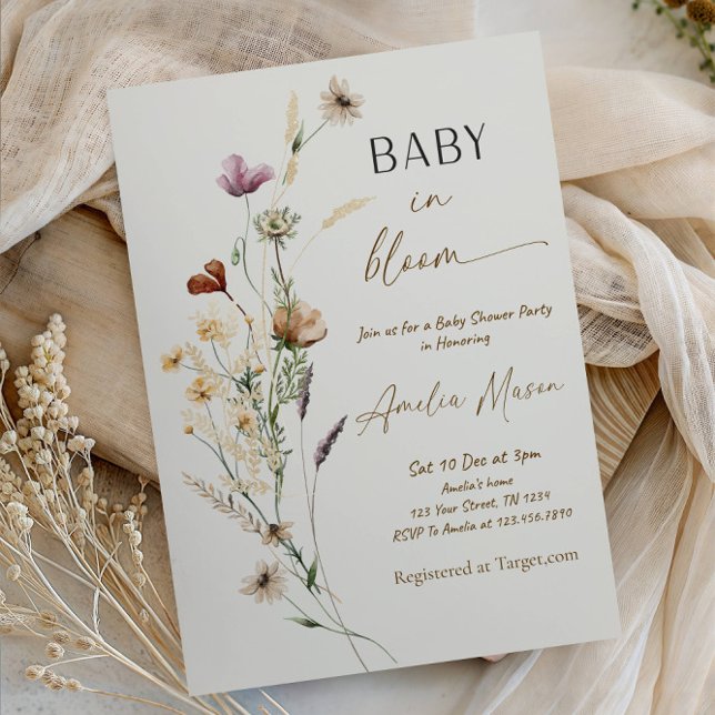 Invitation Baby in Bloom Baby Shower Party (Créateur téléchargé)