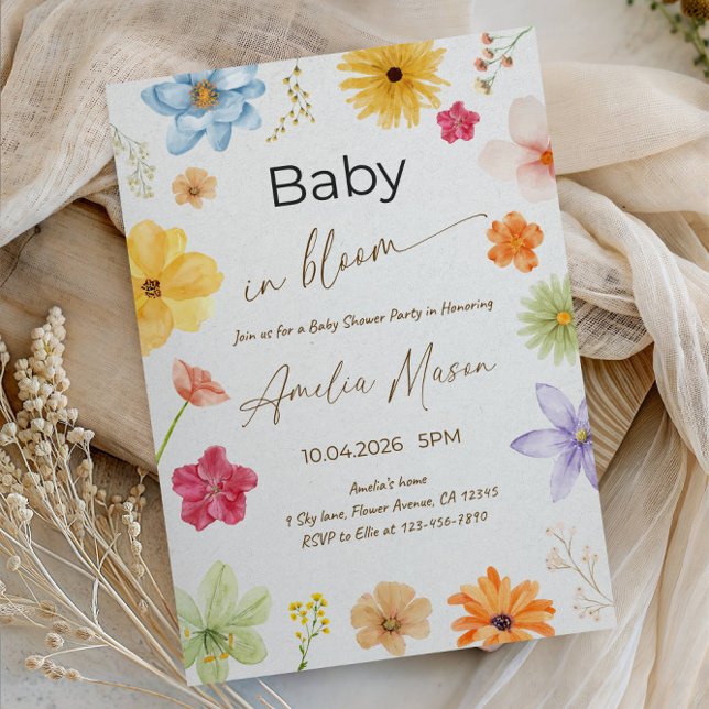Invitation Baby in Bloom Baby Shower Party (Créateur téléchargé)