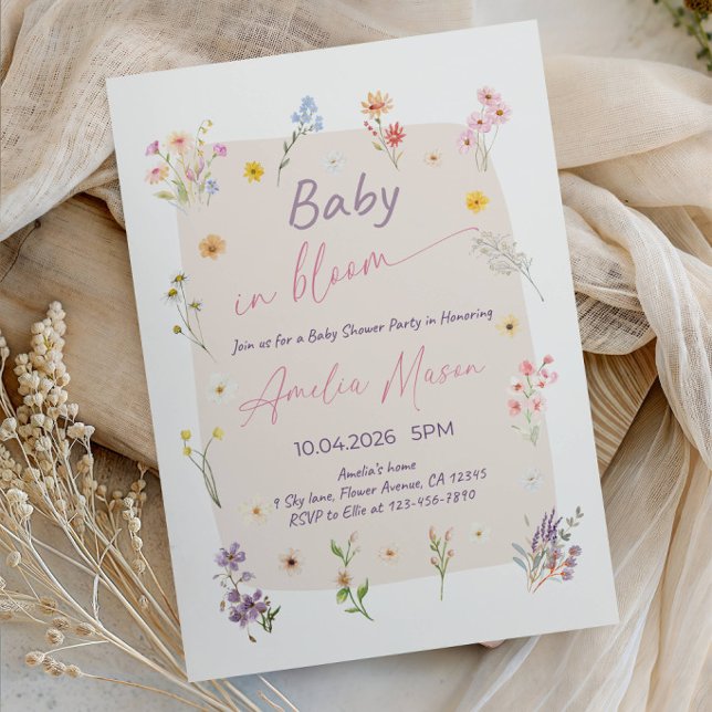 Invitation Baby in Bloom Baby Shower Party (Créateur téléchargé)