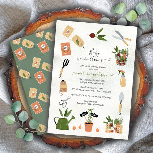 Invitation Baby in Bloom Boho Garden Baby shower