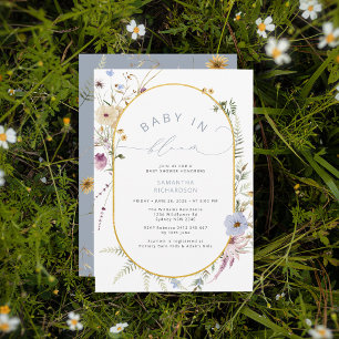 Invitation Baby in Bloom Chic Baby shower Fleur sauvage