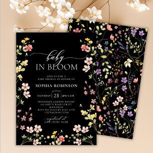 Invitation Baby in Bloom Fleur sauvage Baby shower bohème