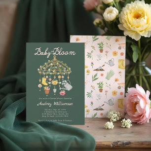 Invitation Baby in Bloom Garden Greenhouse Mobile Baby shower