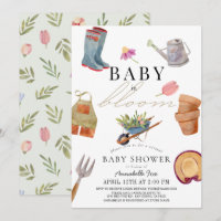 Baby in Bloom Gardening Tools Baby shower virtuel