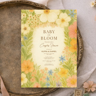 Invitation Baby in Bloom Jardin Botanique Fête de Couple pour