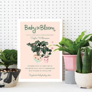 Invitation Baby in Bloom Mother & Baby Girl Poted Plantes