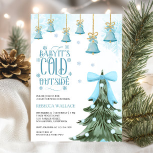 Invitation Baby It's Cold Outside Baby Shower Hiver Bleu Ruba