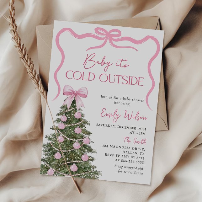 Invitation Baby it's Cold Outside Christmas Baby Shower (Créateur téléchargé)