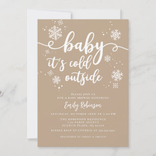 Invitation Baby It's Cold Outside Gender Neutral Baby shower