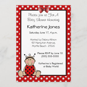 Invitation Baby Ladybug