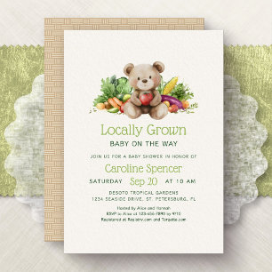 Invitation Baby Local Croissance Fête de Naissance