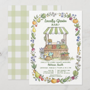 Invitation Baby Marché Fermier Local Baby Shower