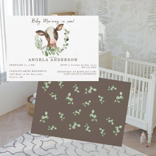 Invitation Baby Moo-ving dans le Baby shower Eucalyptus de So