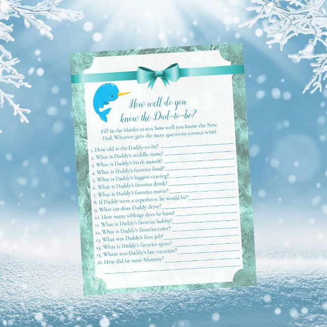 Invitation Baby Narwhal Qui Connaît Papa Meilleur Baby shower (Créateur téléchargé)