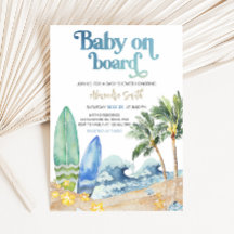 Baby on Board Baby shower de plage