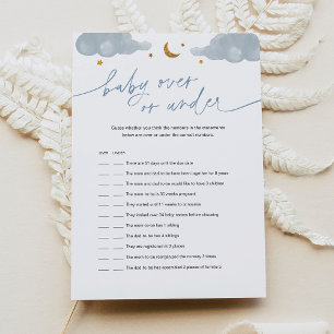 Invitation Baby Over or Under Twinkle Star Baby shower Jeu