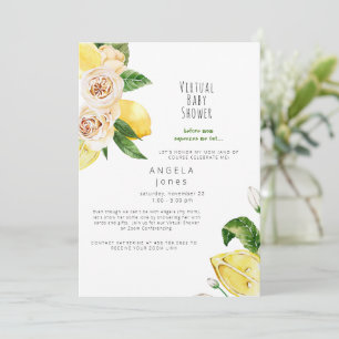 Invitation Baby Perspective Cute Lemons Baby shower virtuel