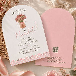 Invitation Baby-pink frais sorti de l'arche de marché de douc