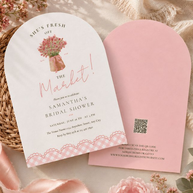 Invitation Baby-pink frais sorti de l'arche de marché de douc (Créateur téléchargé)