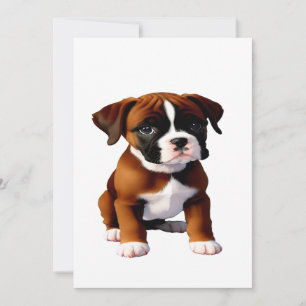 Invitation Baby Pup Boxer en attente Traitements