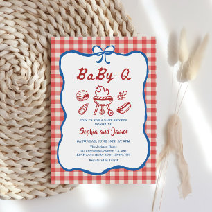Invitation Baby Q Barbecue de jardin Baby Shower 4 juillet