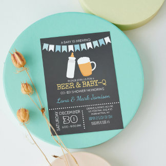 Invitation Baby-Q BBQ Baby est en train de brasser l'invitati