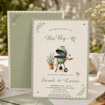 Baby-Q BBQ Bébé Vert Sauge Vintage Fête de Naissan