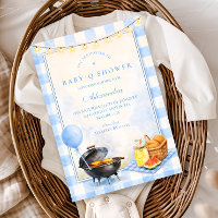 Baby-Q Bébé Gingham Bleu pour Baby Shower