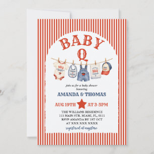 Invitation Baby-Q Burger Fête de Naissance