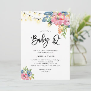 Invitation Baby Q Garden Fleurs & Lumières Baby shower