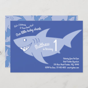 Invitation Baby Shark Ocean Animals 1er Anniversaire Invitati