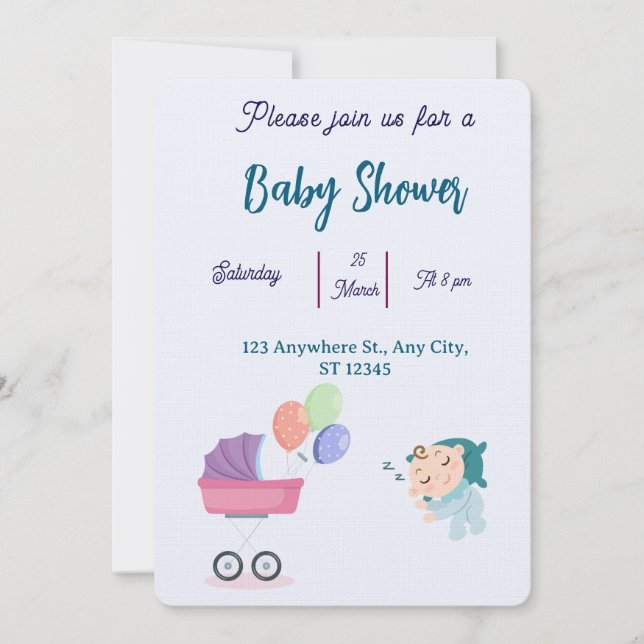Invitation baby shower (Devant)