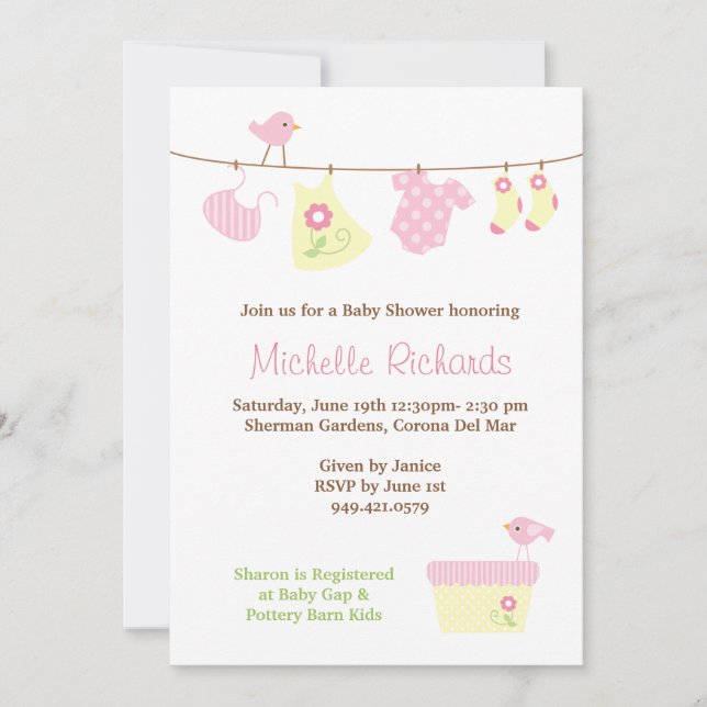 Invitation baby shower (Devant)